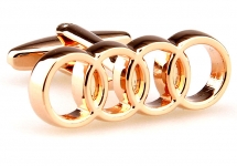Запонки Audi золотые
